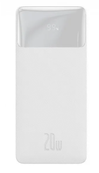 Мобильная батарея Baseus Bipow Digital Display 20W 10000mAh White (PPDML-L02) фото №2