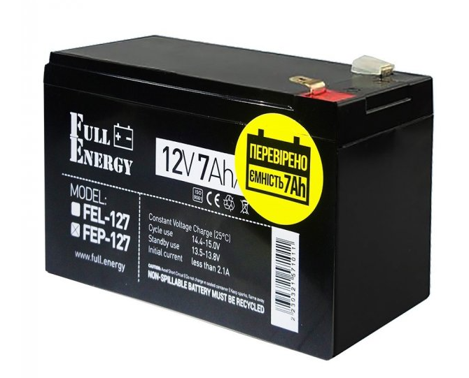 Акумуляторна батарея Full Energy 12В 7 Ач (FEP-127)