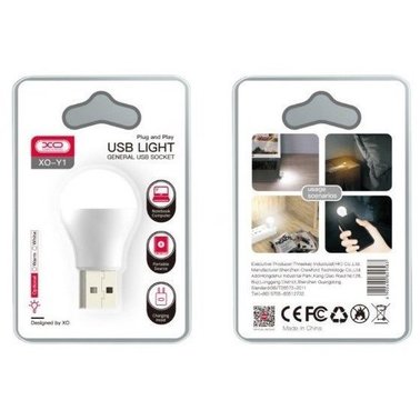 Лампочка XO Y1 LED USB Lamp (White Light) White фото №2