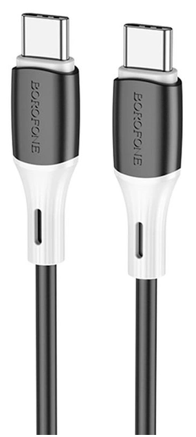 Borofone BX79 USB to Type-C 3A, 1m, silicone, silicone connectors, Black