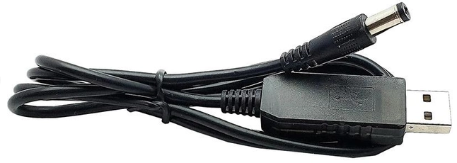Кабель ACCLAB USB to DC 5,5х2,1 мм 9V 1A (чорний) фото №2