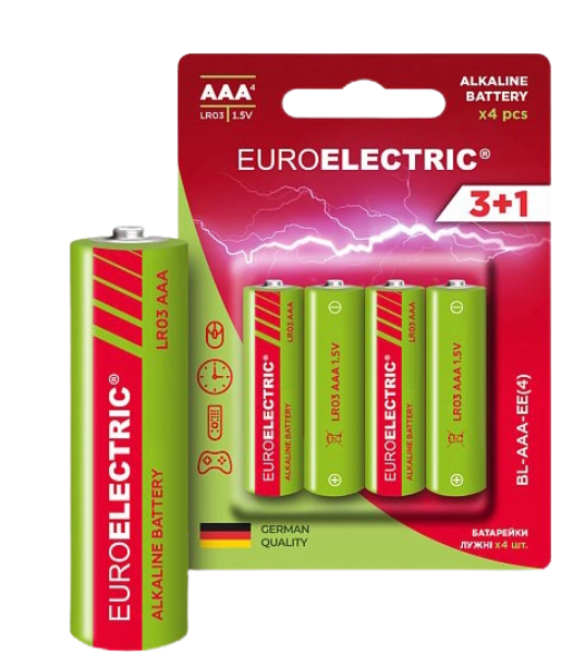 Батарейки Euroelectric LR03 1,5V blister 4шт (240)