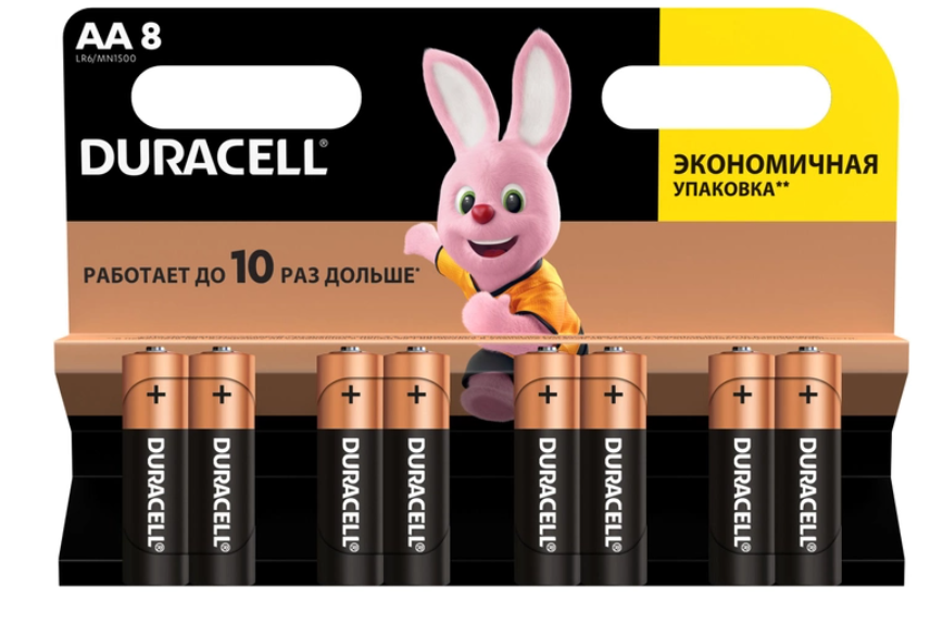 Батарейки Duracell Basic LR6 ALKALINE 8шт. (6409643)
