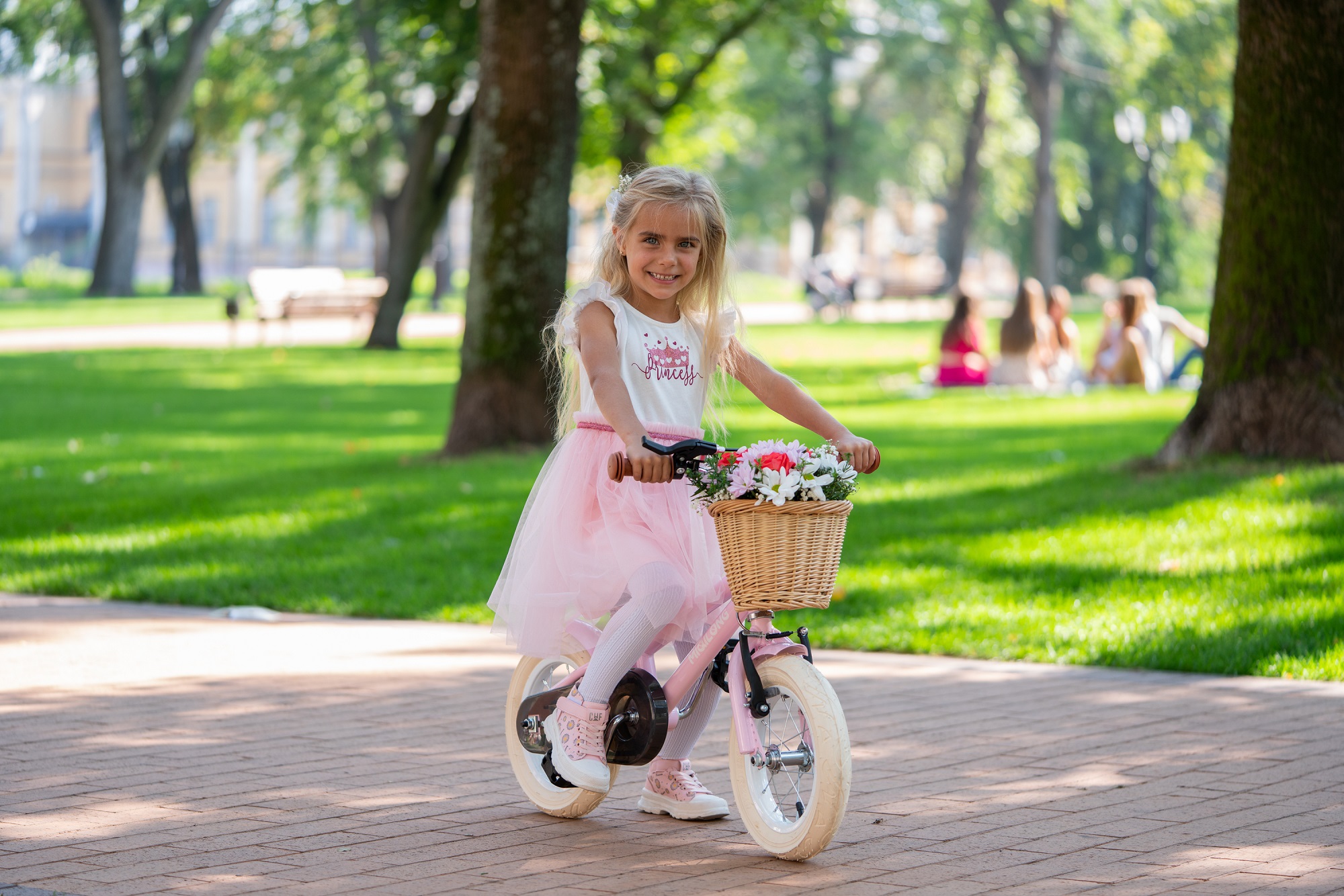Велосипеди дитячі Miqilong RM Рожевий 12` фото №10