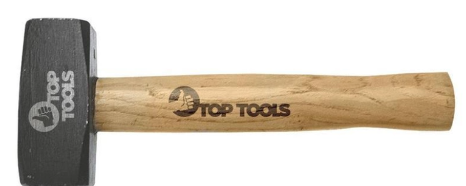 Молоток TOP TOOLS кувалда , 1000 г, дерев'яна рукоятка