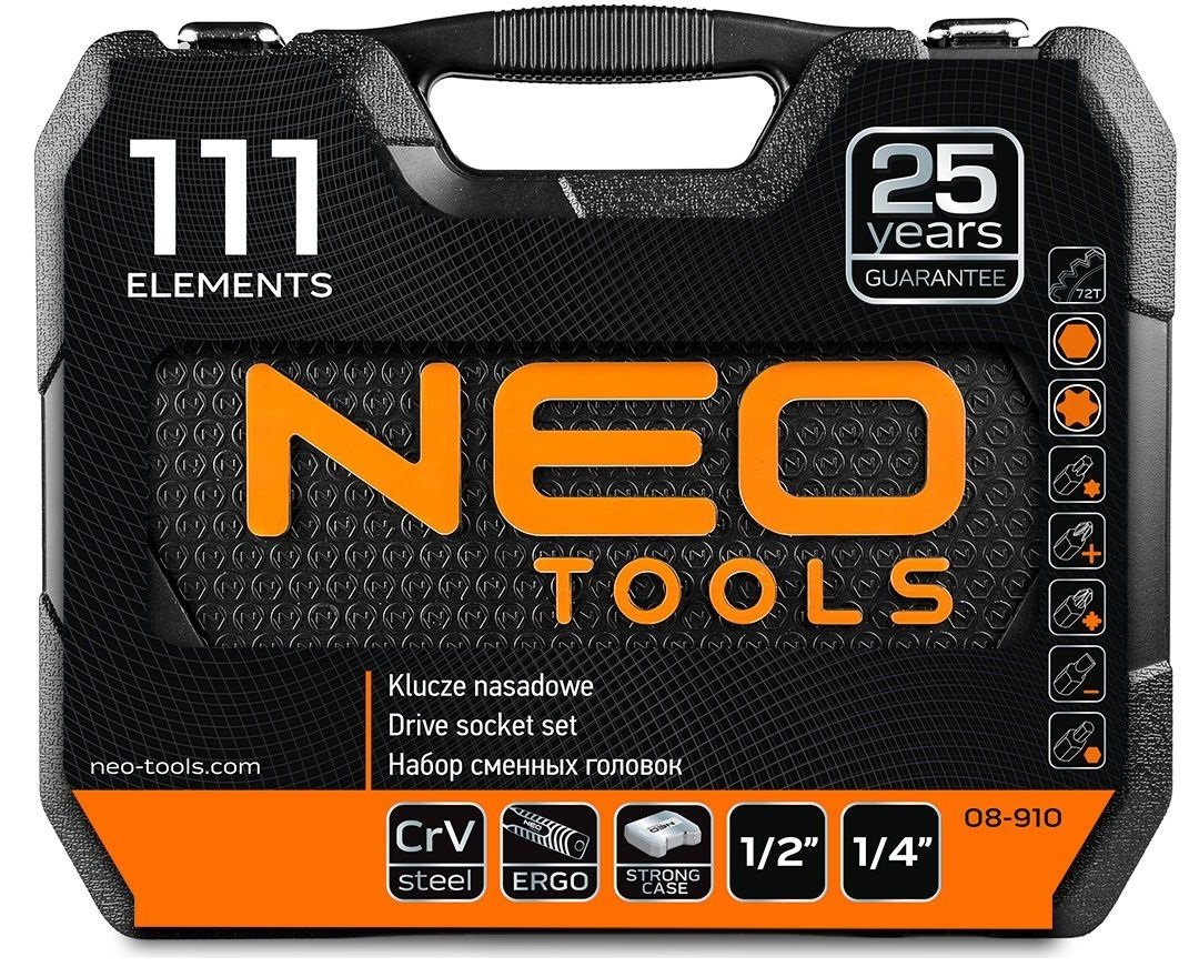 Набір інструменти Neo Tools 111 од.1/41/2 CrV фото №7