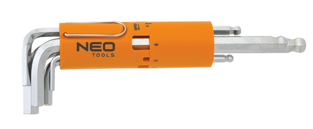 Ключ Neo Tools шестигранні NEO, 2.5-10 мм, набір 8 шт.