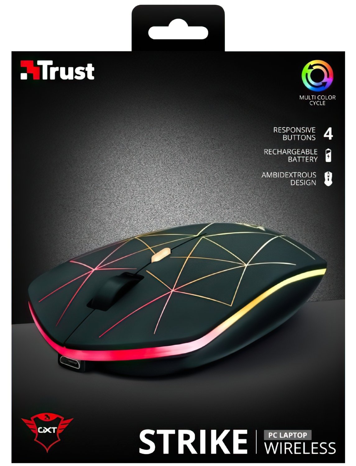 Комп'ютерна миша Trust GXT 117 STRIKE WL BLACK (22625) фото №5