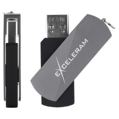 Флешка Exceleram 32GB P2 Series Gray/Black USB 2.0 (EXP2U2GB32) фото №4