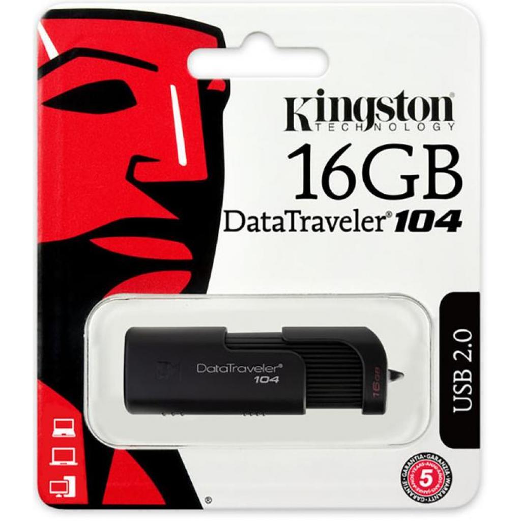 Флешка Kingston Data Traveler 104 Black 16 Gb фото №5