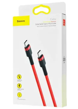 Baseus Cafule USB Cable Type-C-Type-C 3A 1m Red фото №3