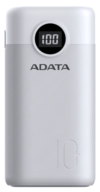 Мобільна батарея Adata P10000QCD 10000mAh QC/PD 22.5W White