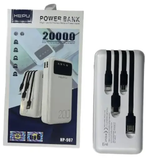 Мобильная батарея HEPU HP-987 20000mAh White фото №3