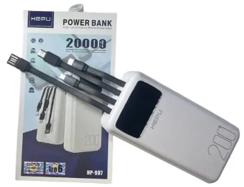 Мобільна батарея HEPU HP-987 20000mAh White фото №2