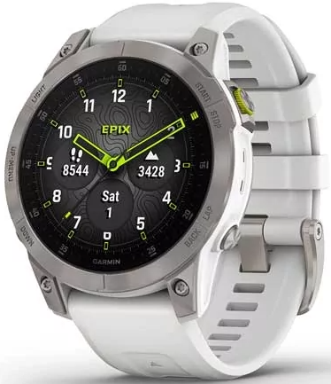 Smart годинник Garmin EPIX gen 2, Sapphire,White,Titanium, GPS (010-02582-21)