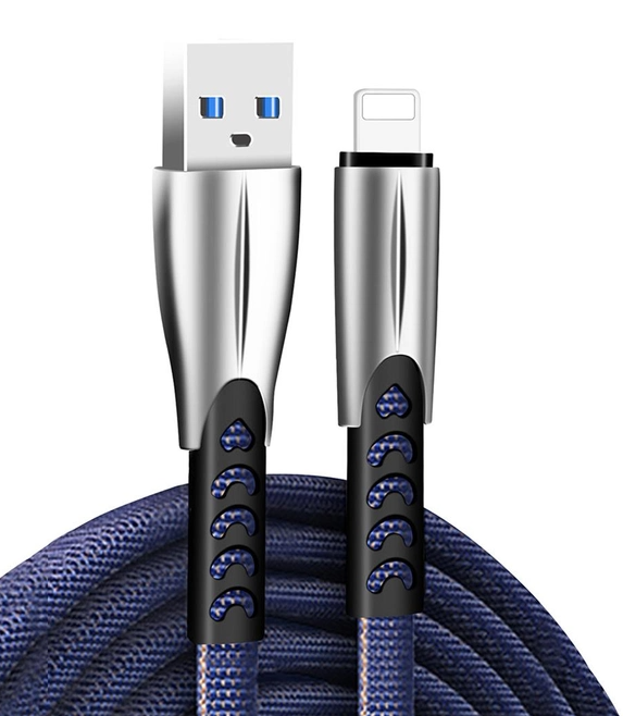 Colorway USB - Apple Lightning (zinc alloy) 2.4А 1м синій (CW-CBUL010-BL)