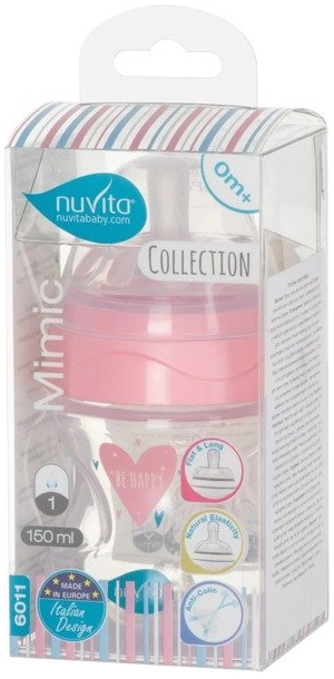 Пляшечка для годування Nuvita Антиколікова NV6011ROSA, 150 мл фото №2
