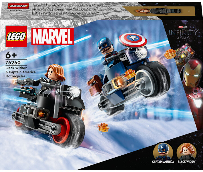 Конструктор Lego Marvel Мотоцикли Чорної Вдови й Капітана Америка (76260)