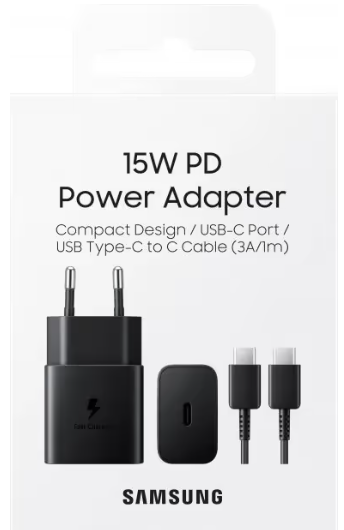 МЗП Samsung 15W Power Adapter Type-C Cable Black /EP-T1510XBEGRU фото №5