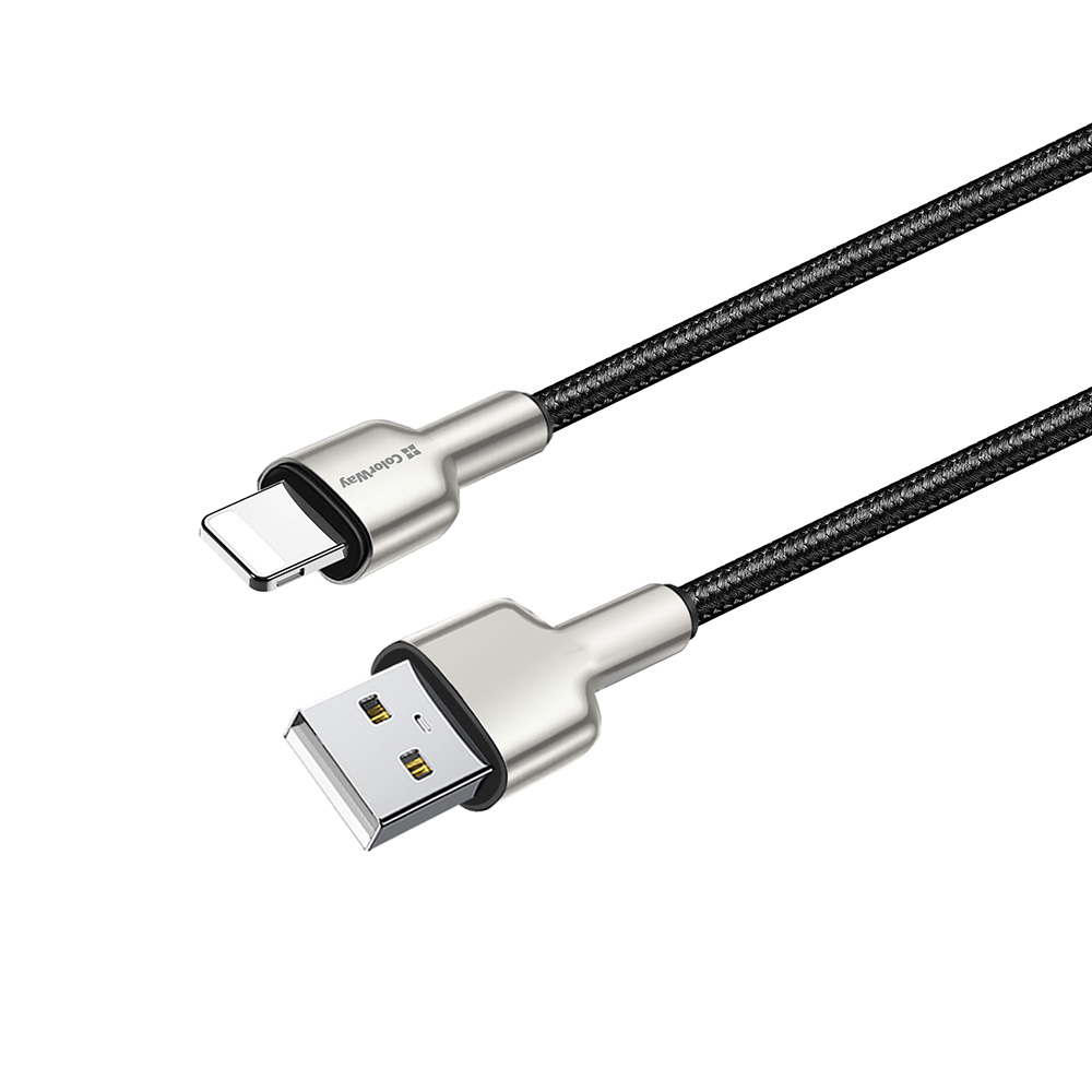 Colorway USB - Apple Lightning (head metal) 2.4А 1м чорний CW-CBUL046-BK фото №3