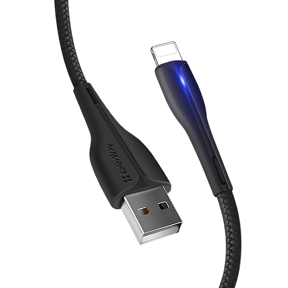 Colorway USB - Apple Lightning (PVC   led) 2.4А 1м чорний CW-CBUL034-BK фото №4