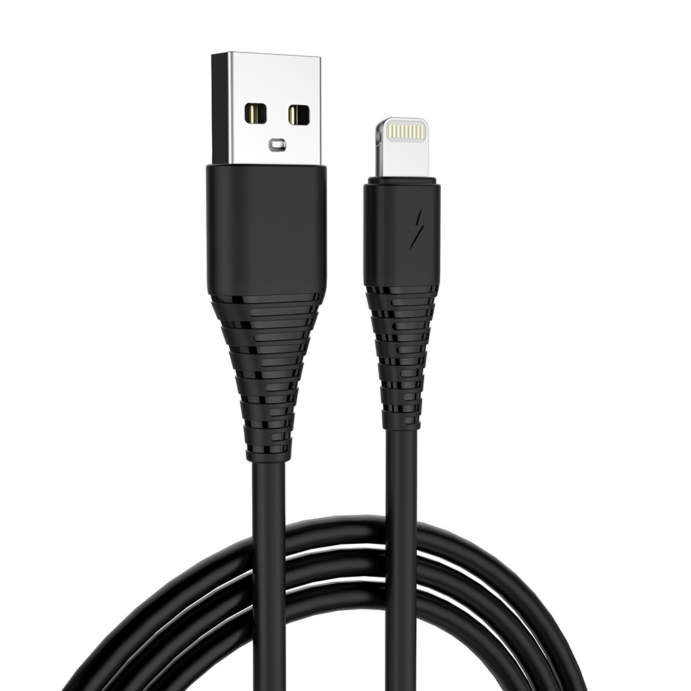 Colorway USB - Apple Lightning (PVC) 2.4А 1м чорний CW-CBUL024-BK фото №2
