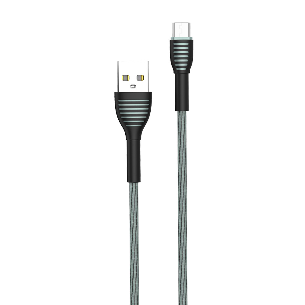 Colorway USB - MicroUSB (braided cloth) 3А 1м сірий CW-CBUM041-GR фото №2