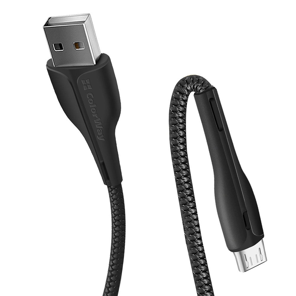 Colorway USB - MicroUSB (PVC   led) 2.4А 1м чорний CW-CBUM034-BK фото №3
