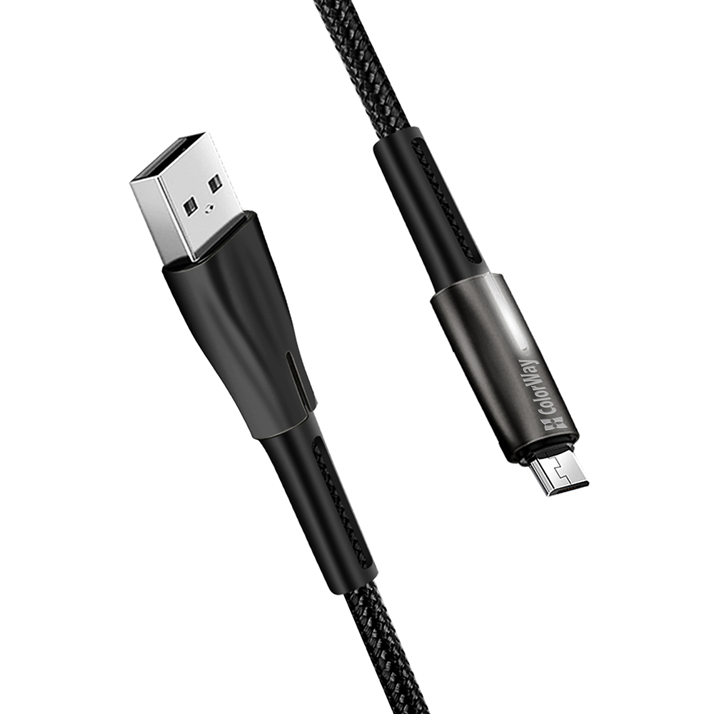 Colorway USB - MicroUSB (zinc alloy   led) 2.4А 1м чорний CW-CBUM035-BK фото №5