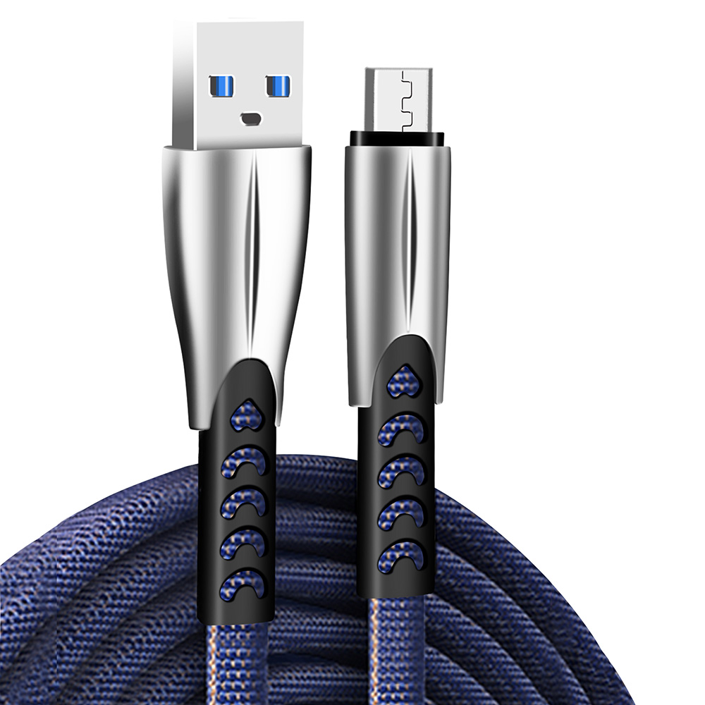 Colorway USB - MicroUSB (zinc alloy) 2.4А 1м синій CW-CBUM011-BL фото №2