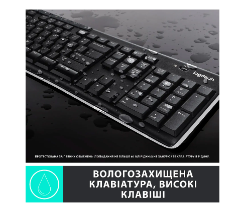 Клавиатура   мышка Logitech Wireless MK270 Combo Black фото №4