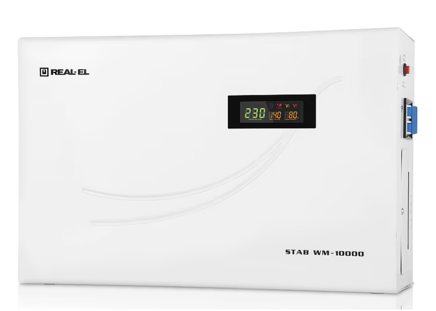 Стабилизатор напряжения REAL-EL STAB WM-10000 (EL122400015) фото №2