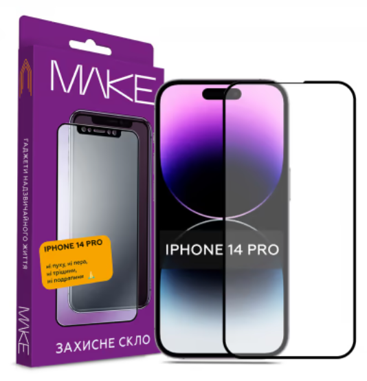 Защитное стекло MAKE Apple iPhone 14 Pro (MGF-AI14P)