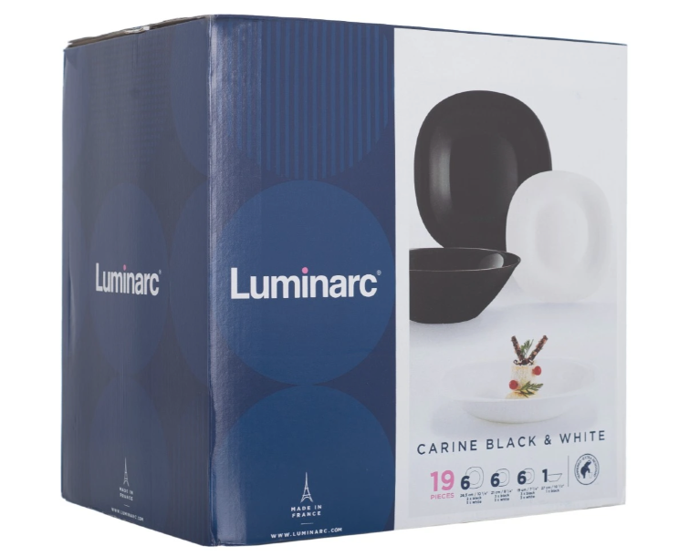 Сервиз столовый Luminarc CARINE WHITE&BLACK /19 пр. (N1491) фото №8