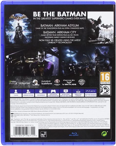 Диск GamesSoftware PS4 Batman: Return to Arkham, BD диск фото №2