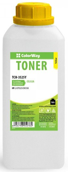 Тонер Colorway HP CLJ CP3525 Yellow 180g/bottle