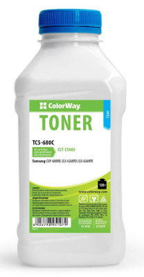 Тонер Colorway Тонер CW Samsung CLP-680 Cyan 120g/bottle   Чип (1.5k DELCOPI)
