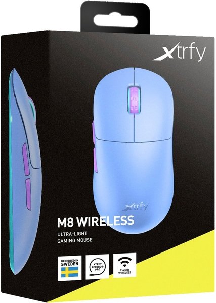 Комп'ютерна миша Xtrfy M8, WL/USB-A, RGB (M8W-RGB-PURPLE) фото №8