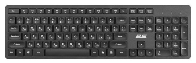 Клавіатура 2E KS260 WL EN/UKR (2E-KS260WB)