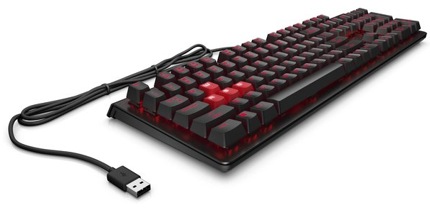 Клавиатура HP OMEN Encoder LED 104key Cherry MX Red USB (6YW76AA) фото №2