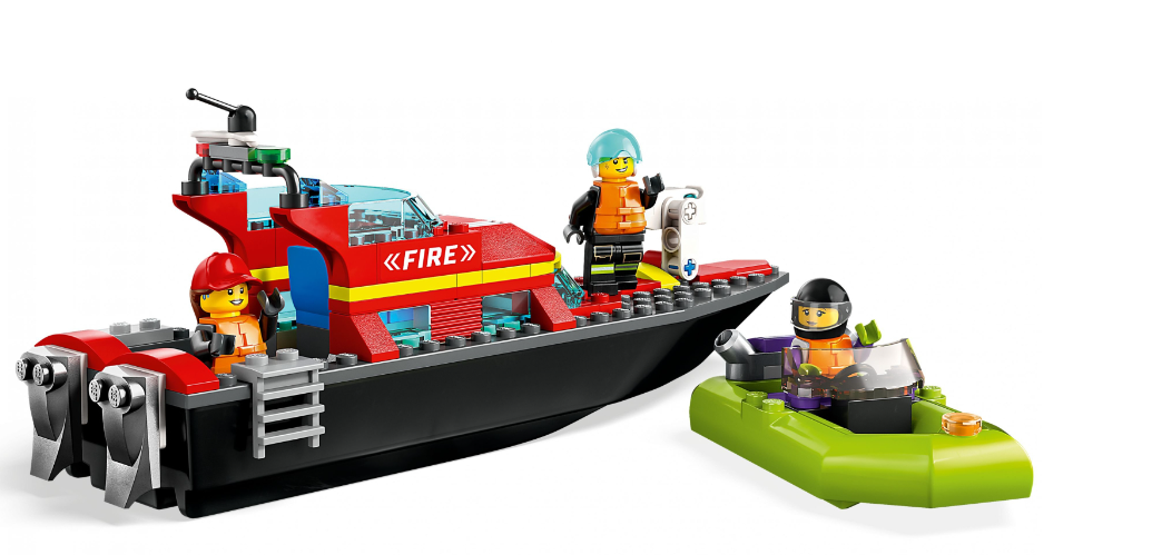 Конструктор Lego City Човен пожежної бригади фото №2