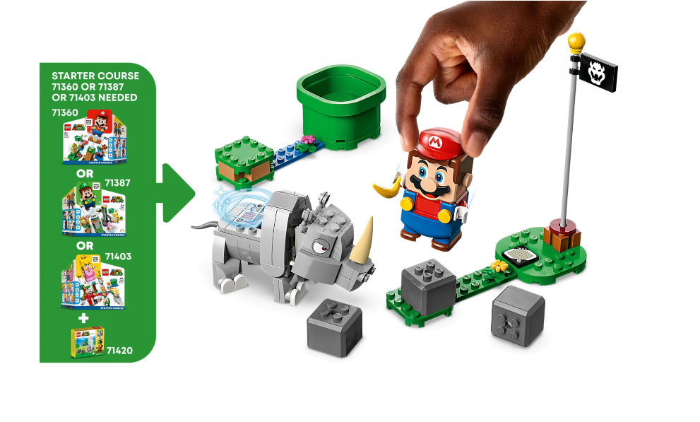 Конструктор Lego Super Mario Носоріг Рамбі. Додатковий набір фото №4