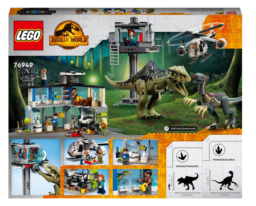 Конструктор Lego Jurassic World Атака гігантозавра та теризинозавра фото №4