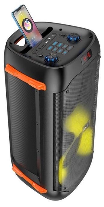 Акустическая система Hoco BS53 Manhattan wireless dual mic outdoor BT speaker Black фото №3