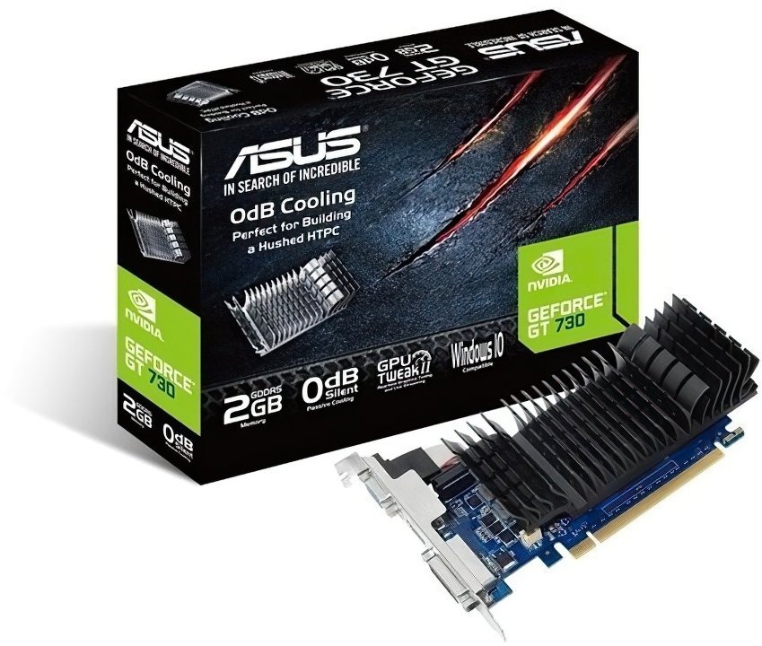 Відеокарта Asus GeForce GT 730 2GB GDDR5 Silent loe GT730-SL-2GD5-BRK