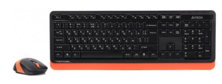 Клавіатура   мишка A4Tech FG1010 (Orange) фото №4