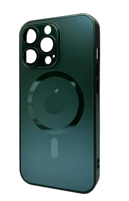 Чехол для телефона AG Glass Matt Frame Color MagSafe Logo for Apple iPhone 13 Cangling Green