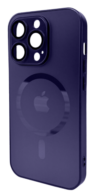 Чохол для телефона AG Glass Matt Frame Color MagSafe Logo for Apple iPhone 15 Deep Purple