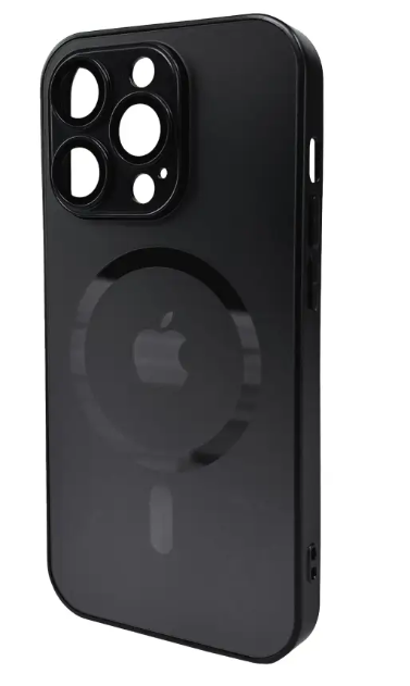 Чехол для телефона AG Glass Matt Frame Color MagSafe Logo for Apple iPhone 15 Graphite Black