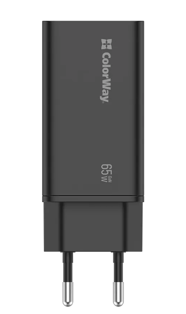 МЗП Colorway GaN3 Pro Power Delivery (USB-A   2 USB TYPE-C) (65W) чорне фото №5